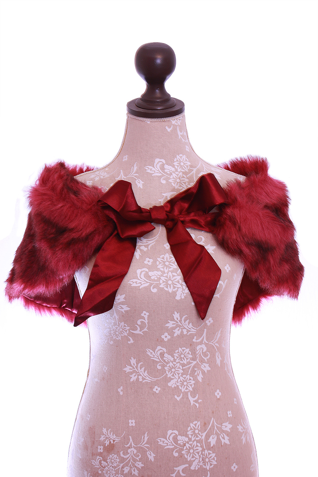 Etole Mariage Boléro Fausse Fourrure Ruban Satin NEUF - Photo 7/9