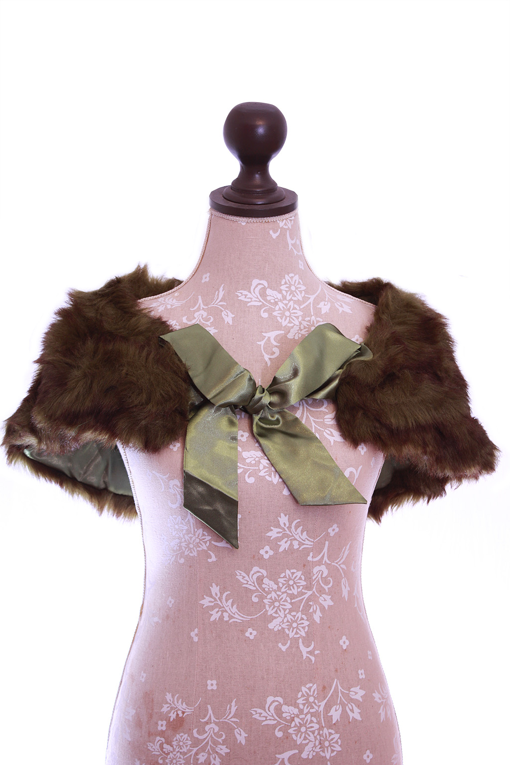 Etole Mariage Boléro Fausse Fourrure Ruban Satin NEUF - Photo 9/9
