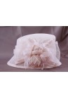 Chapeau Mariage Noeud Fleur Plume Ivoire