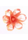 Pince Broche Mariage Fleur Plumes Bouton Ruban Orange