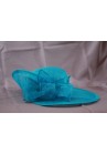 Chapeau Noeud Mariage Capeline Bleu Turquoise