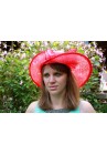 Chapeau Noeud Mariage Capeline Rouge