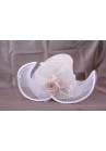 Chapeau Mariage Panier Fleur Blanc