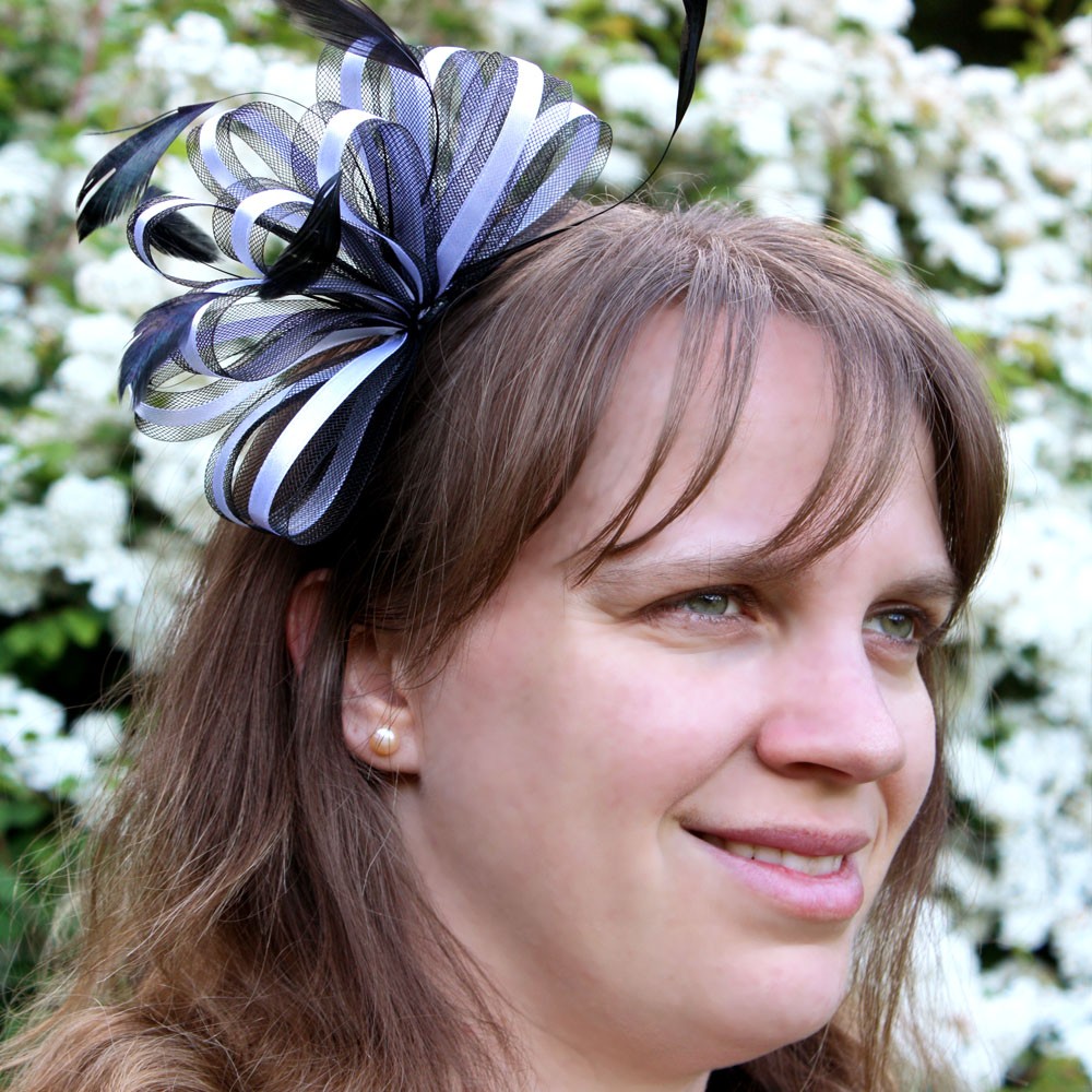 Accessoire Tête Mariée En Tulle Et Plumes - Pour Coiffure élégante, Bal, Fête, Cérémonie - Taille Réglable - 7