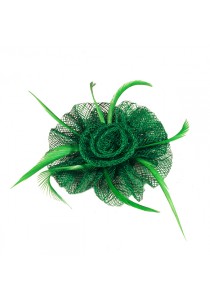 Pince Broche Mariage Fleur Lotus 2 Verte