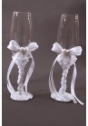 Flute Coupe Champagne Mariage Fleur Coeur Ruban