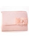 Sac Pochette Mariage Noeud Fleur Bouton Sinamay Rose Pal