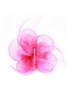 Pince Broche Mariage Petales Fleur Plumes Rose Fushia