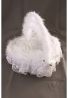 Lot 3 Corbeilles Coeur Pétales Riz Mariage Plumes