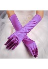 Gants Longs en Satin Violet