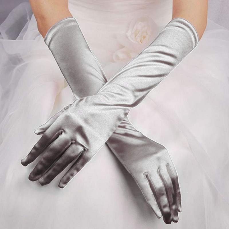 Gants Longs En Satin BaronHong 53 Cm - Style Opéra Années 20, Pour Soirée, Mariage, Déguisement
