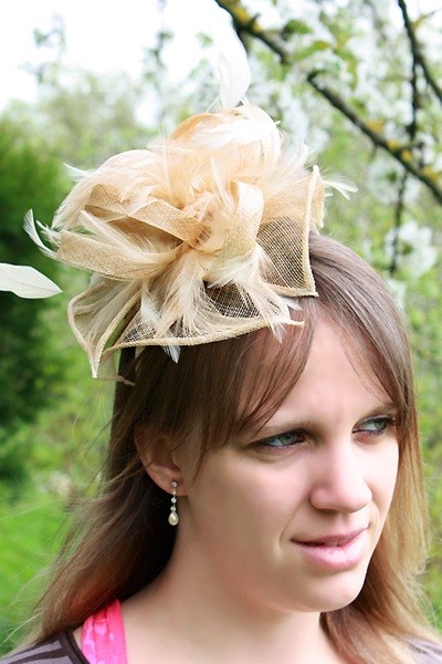 Serre-tête Bijou Pour Mariée - Couleurs Ivoire/beige/vert/marron - Style Romantique - Neuf Avec étiquettes
