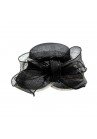 Chapeau Capeline Mariage Ceremonie Sinamay Noir 