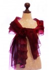 Etole Mariage Soirée Organza Fleur Bordeaux