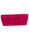 Sac Pochette Mariage Noeud Sinamay Rose Fushia