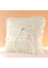 Coussin Mariage Porte Alliances Noeud Strass Ivoire