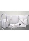 Ensemble Livre d'Or Porte Stylo Coussin Panier Jarretiere Mariage Blanc