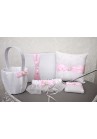 Ensemble Livre d'Or Porte Stylo Coussin Panier Jarretiere Mariage Rose Pal