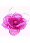 Pince Broche Mariage Fleur Plumes Bouton Violet