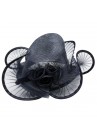 Chapeau Mariage Panier Fleur Bleu Marine