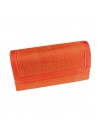 Sac Pochette Mariage Bordure Satiné Sinamay Orange