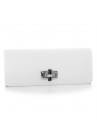 Pochette Mariage Satin Façon Sac A Main Blanc