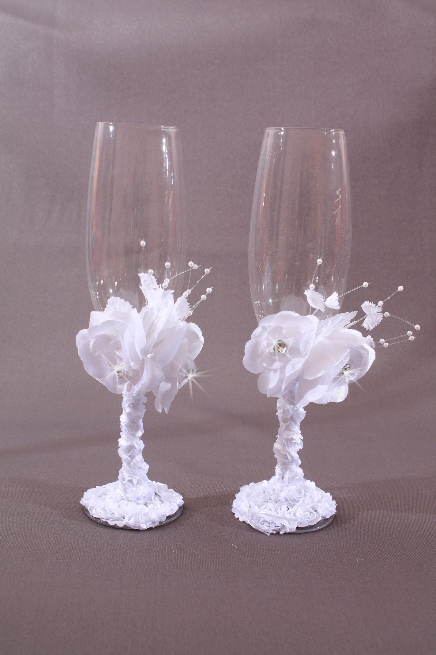 Flute Coupe Champagne Mariage Fleur Perles Strass