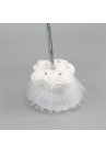 Porte Stylo Plume Mariage Blanc Tulle Noeud Strass