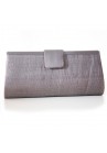 Sac Pochette Mariage Noeud Sinamay Gris