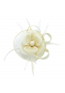 Pince Broche Mariage Fleur Trèfles Coupelle Ivoire