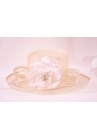 Chapeau Fleur Marguerite Mariage Ivoire