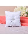 Coussin Mariage Porte Alliances Coeur Strass Ruban