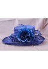 Chapeau Fleur Marguerite Mariage Bleu Marine