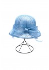 Chapeau Capeline Mariage Noeud Plume Bleu