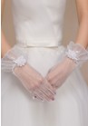 Gants _Courts _Voiles _Blancs _Floral