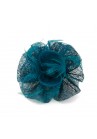 Pince Broche Mariage Fleur Plumes Pensée Bleu vert