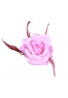 Broche Pince Elastique Mariage Fleur Tissu Scintillants Rose