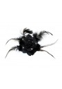 Broche Chouchou Mariage Fleur Tissu Strass (Blanc, Noir, Orange, Vert, Bleu, Beige)