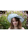 Chapeau Noeud Mariage Capeline Gris