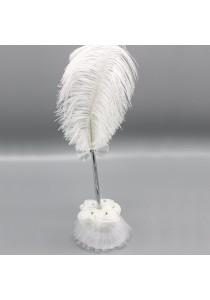 Porte Stylo Plume Mariage Blanc Tulle Noeud Strass