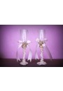 Flute Coupe Champagne Mariage Strass Ruban Perle Ivoire