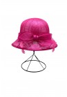 Chapeau Capeline Mariage Noeud Plume Rose Fushia