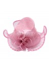 Chapeau Mariage Panier Fleur Rose 