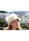 Chapeau Mariage Noeud Fleur Et Tulle Ivoire