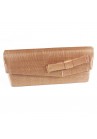 Sac Pochette Mariage Noeud Sinamay Beige