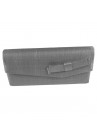 Sac Pochette Mariage Noeud Sinamay Gris