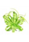 Pince Broche Mariage Fleur Satiné Plumes Vert Pomme