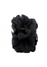 Pince Cheveux Crabe Mariage Double Fleur Scintillant Argenté Noir