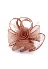 Pince Broche Mariage Fleur Plumes Panier Noeuds Marron