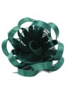 Pince Broche Mariage Fleur Plumes Ruban Rond Vert Saphir